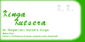 kinga kutsera business card